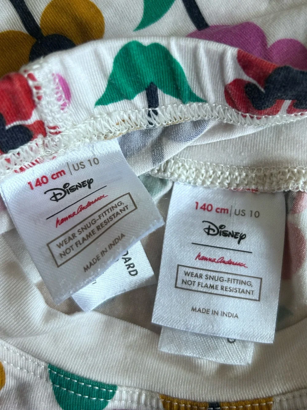 Hanna Andersson Disney Mickey Mouse Ear Floral Short Sleeve Pant Pajama Set 10
